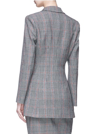 Back View - Click To Enlarge - HELEN LEE - Check plaid blazer