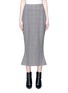 Main View - Click To Enlarge - HELEN LEE - Check plaid front vent midi pencil skirt