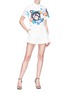 Figure View - Click To Enlarge - HELEN LEE - Geometric floral bunny print cropped shirt