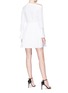 Figure View - Click To Enlarge - HELEN LEE - One-shoulder poplin shirt dress