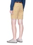 Back View - Click To Enlarge - SCOTCH & SODA - Camel print belted twill shorts