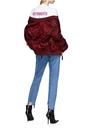Figure View - Click To Enlarge - VETEMENTS - Staggered cuff cropped unisex jeans