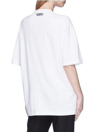 Back View - Click To Enlarge - VETEMENTS - Flag logo embroidered unisex T-shirt