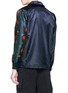 Back View - Click To Enlarge - YOHJI YAMAMOTO - x New Era rose print logo embroidered coach jacket