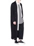 Figure View - Click To Enlarge - YOHJI YAMAMOTO - Double breasted jersey maxi coat