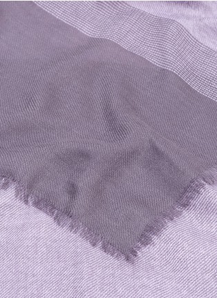 Detail View - Click To Enlarge - ISH - Check plaid cashmere twill scarf