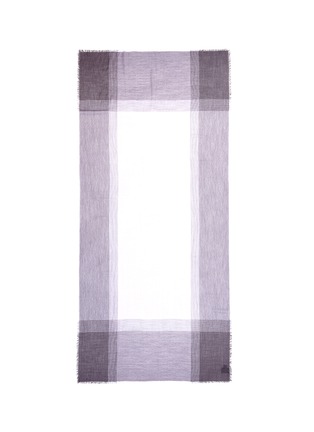 Main View - Click To Enlarge - ISH - Check plaid cashmere twill scarf