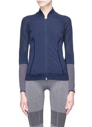 Main View - Click To Enlarge - ADIDAS BY STELLA MCCARTNEY - 'Run' cutout elbow perforated panel performance jacket