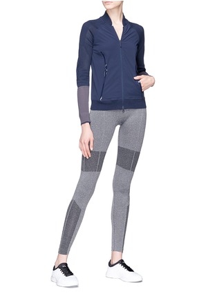 Figure View - Click To Enlarge - ADIDAS BY STELLA MCCARTNEY - 'Run' cutout elbow perforated panel performance jacket