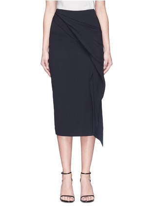 Main View - Click To Enlarge - ROLAND MOURET - 'Buneston' mock wrap drape skirt