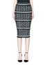 Main View - Click To Enlarge - ROLAND MOURET - 'Gunby' tweed front knit pencil skirt