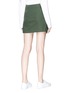 Back View - Click To Enlarge - PORTSPURE - Ribbon tie mini mock wrap skirt