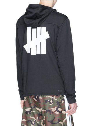 Back View - Click To Enlarge - ADIDAS X UNDEFEATED - Logo print climalite® performance hoodie