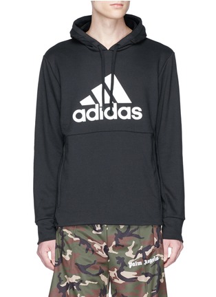 Main View - Click To Enlarge - ADIDAS X UNDEFEATED - Logo print climalite® performance hoodie