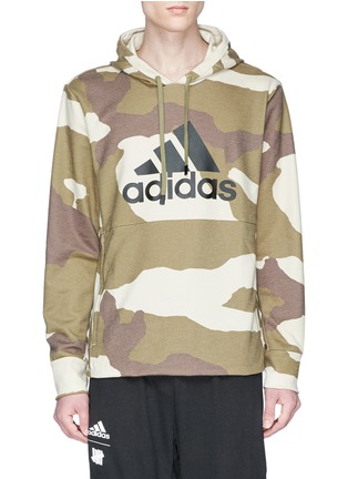 Main View - Click To Enlarge - ADIDAS X UNDEFEATED - Logo camouflage print climalite® performance hoodie