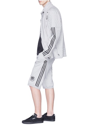 Figure View - Click To Enlarge - ADIDAS X NEIGHBORHOOD - 3-Sripes outseam graphic print sweat shorts
