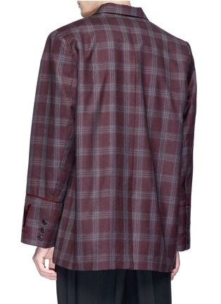 Back View - Click To Enlarge - NECESSITY SENSE - 'Kin' check plaid wool-cashmere soft blazer
