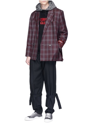 Figure View - Click To Enlarge - NECESSITY SENSE - 'Kin' check plaid wool-cashmere soft blazer