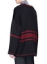 Back View - Click To Enlarge - NECESSITY SENSE - 'Coli Lauren' stripe oversized V-neck sweater