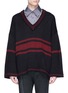 Main View - Click To Enlarge - NECESSITY SENSE - 'Coli Lauren' stripe oversized V-neck sweater