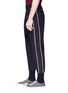 Detail View - Click To Enlarge - NECESSITY SENSE - 'Mich' stripe outseam cropped wool jogging pants