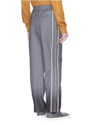 Back View - Click To Enlarge - NECESSITY SENSE - 'Mich' stripe outseam wool jogging pants
