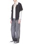 Figure View - Click To Enlarge - NECESSITY SENSE - 'Mich' stripe outseam wool jogging pants