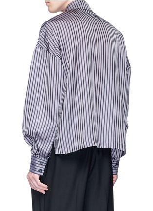 Back View - Click To Enlarge - NECESSITY SENSE - 'Shin' stripe twill shirt