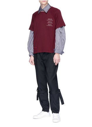 Figure View - Click To Enlarge - NECESSITY SENSE - 'Shin' stripe twill shirt
