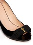 Detail View - Click To Enlarge - TORY BURCH - 'Trudy' patent leather open toe wedges