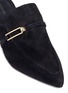 Detail View - Click To Enlarge - STELLA LUNA - Turnlock bar suede loafer mules