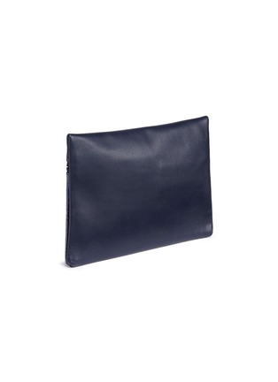 Detail View - Click To Enlarge - A-ESQUE - 'Pocket Daily' colourblock metallic leather zip pouch