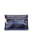 Main View - Click To Enlarge - A-ESQUE - 'Pocket Daily' colourblock metallic leather zip pouch