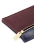 Detail View - Click To Enlarge - A-ESQUE - 'Pocket Daily' colourblock leather zip pouch