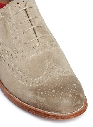 Detail View - Click To Enlarge - GRENSON - 'William' suede brogue Oxfords
