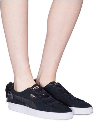 Front View - Click To Enlarge - PUMA - 'Suede bow' sneakers
