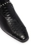 Detail View - Click To Enlarge - ACNE STUDIOS - Stud snake embossed leather mules