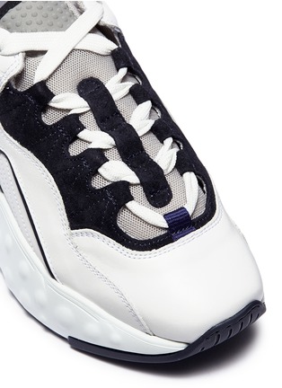 Detail View - Click To Enlarge - ACNE STUDIOS - Leather patchwork sneakers