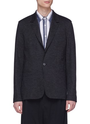 Main View - Click To Enlarge - LANVIN - Stripe wool-cotton melton jacket