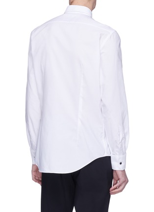 Back View - Click To Enlarge - LANVIN - Contrast button stripe tuxedo shirt