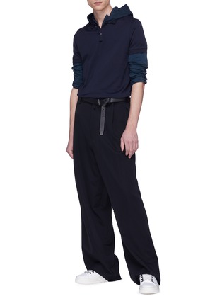 Figure View - Click To Enlarge - LANVIN - Logo embroidered polo shirt