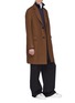 Figure View - Click To Enlarge - LANVIN - Contrast panel wool melton coat