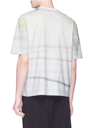 Back View - Click To Enlarge - DANSHAN - Spray graphic print stripe embroidered T-shirt