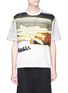 Main View - Click To Enlarge - DANSHAN - Spray graphic print stripe embroidered T-shirt