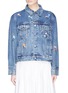 Main View - Click To Enlarge - 73184 - 'Wells' floral embroidered denim jacket