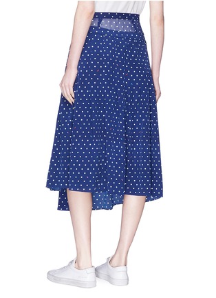 Back View - Click To Enlarge - 73184 - Lighter polka dot print layered silk skirt