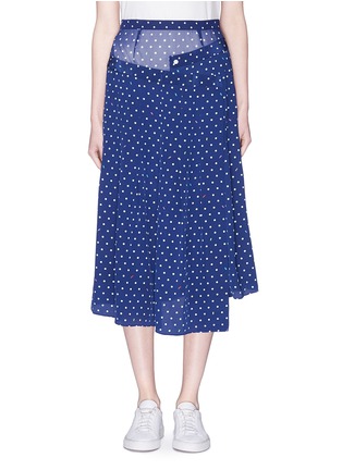 Main View - Click To Enlarge - 73184 - Lighter polka dot print layered silk skirt