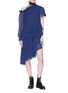 Figure View - Click To Enlarge - 73184 - 'Midol' cutout shoulder lighter polka dot print silk dress