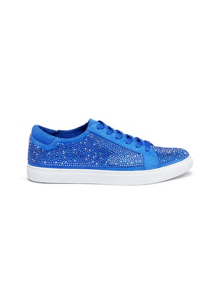 Main View - Click To Enlarge - KENNETH COLE - 'Kam' Swarovski crystal embellished suede sneakers