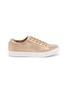 Main View - Click To Enlarge - KENNETH COLE - 'Kam' Swarovski crystal embellished toe cap lamé sneakers